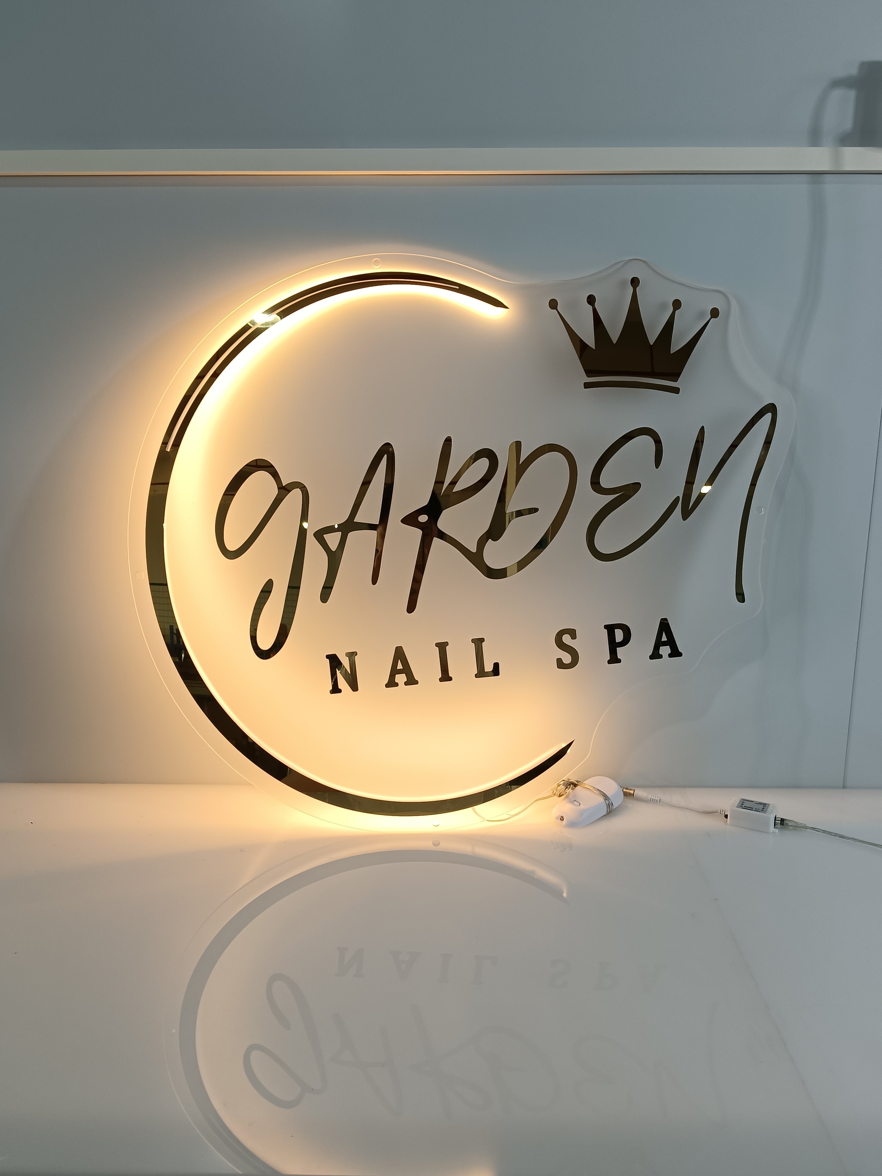 Custom Acrylic Backlit Signs For Business Logo, Beauty Shop, Salon Signage