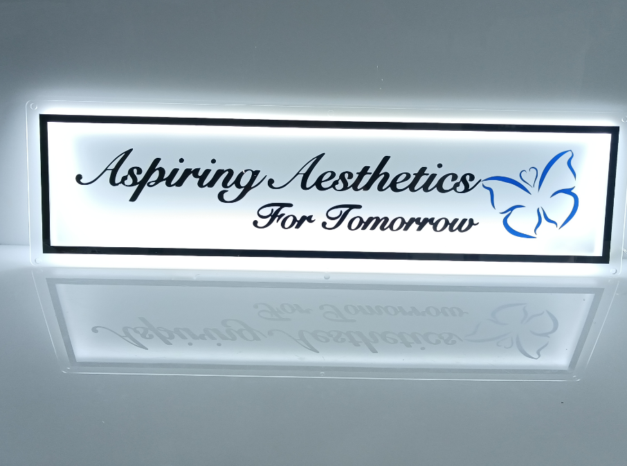 Custom Acrylic Backlit Signs For Business Logo, Beauty Shop, Salon Signage