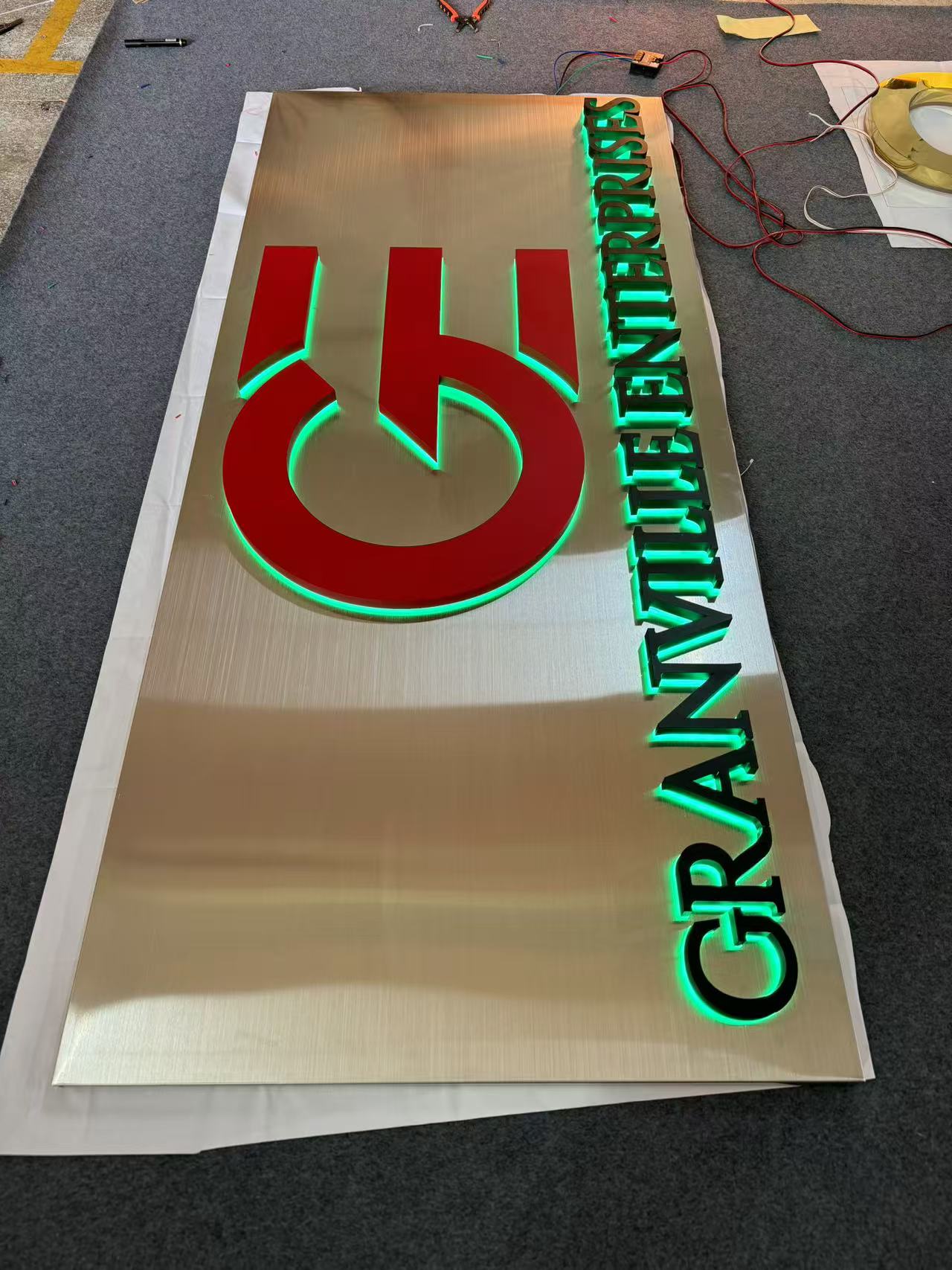 Custom 3D Metal Backlit Sign, 3D Logo Business Signs, LED Light Box Backlit For Office, Store Front