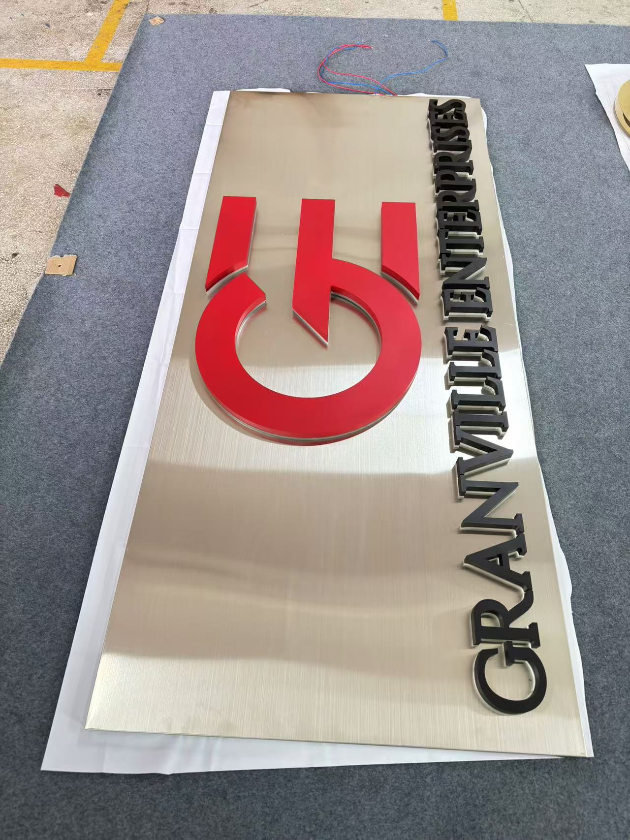 Custom Metal Backlit Signs for Business-RGB Color Changing